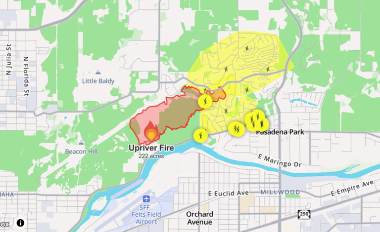 Spokane fire update: Over 300 acres wildfire, 12,000 evacuated; check ...