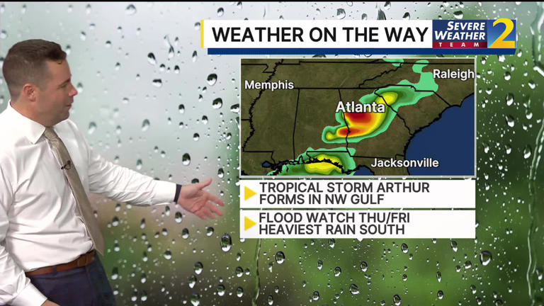 Tropical Storm Arthur forms; potential for severe storms, flooding in ...