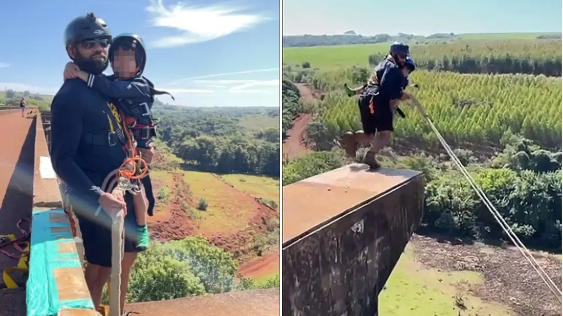 Bungee instructor who 'forgot to attach rope' seen leaping off bridge ...