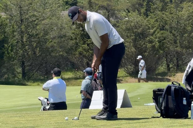 US Open 2026: PGA champion Aaron Rai seen practicing his putting on the ...