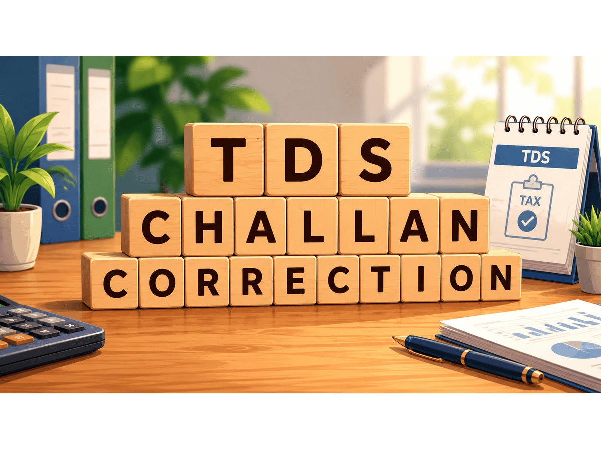TDS challan correction for Income Tax Act, 2025 needs to be done using ...