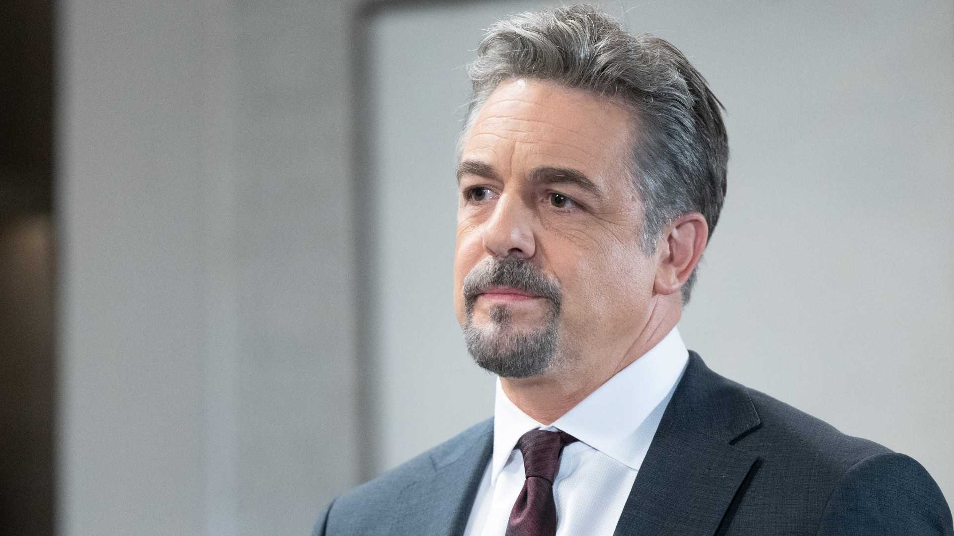General Hospital's Chris L. McKenna (Jack Brennan) Looking Serious Wearing a Suit