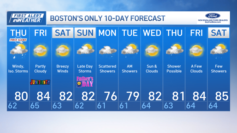 First alert: Strong to severe storms possible in Greater Boston today ...