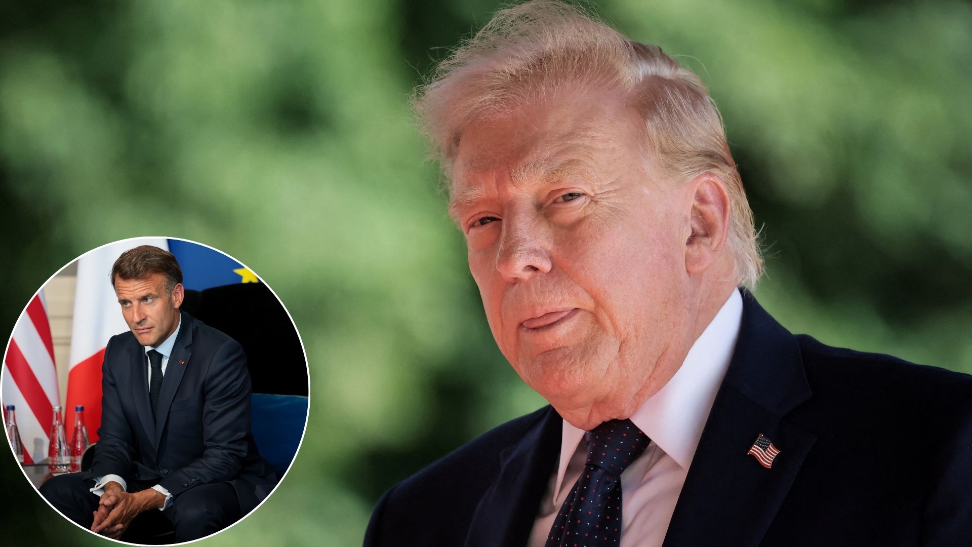 Macron a rejet&eacute; la menace de Trump sur le vin fran&ccedil;ais au G7