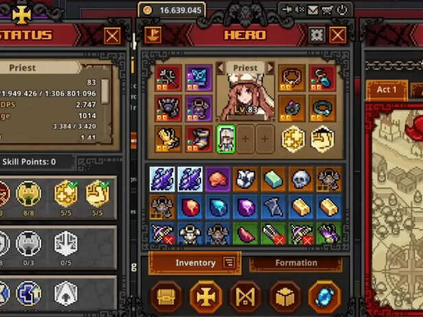 TBH Task Bar Hero priest build guide: Skills, stats, and team setup