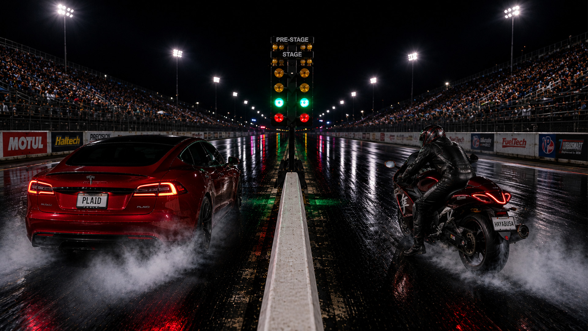Can A Modified Hayabusa Beat A Tesla Plaid Drag Race