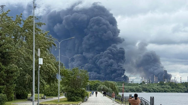 Ukraine launches largest drone attack in years, sets Moscow oil ...