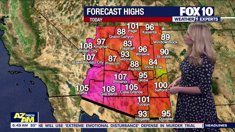 Arizona weather forecast: Phoenix temps to drop slightly ahead of the ...