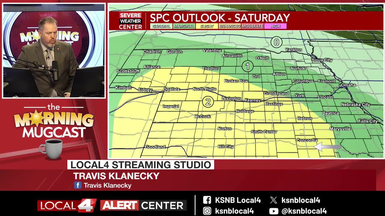Weather alert day for Saturday for severe storms and localized flooding