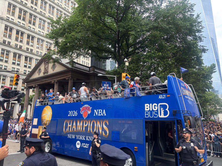 New York Knicks party at City Hall after 'Keys to the City' ceremony