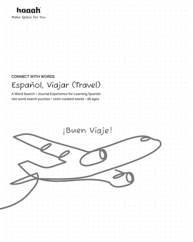 Cover of a Spanish travel-themed word search book titled