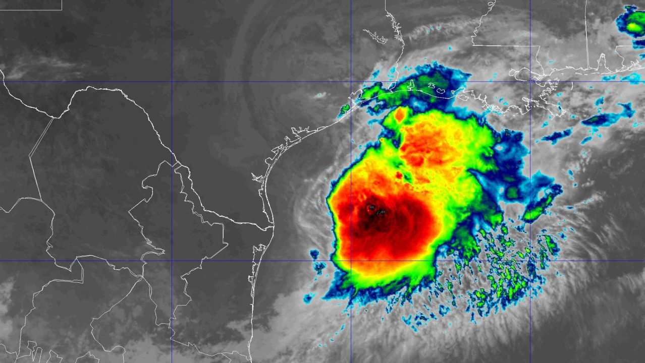Infrared view of Tropical Storm Arthur on June 17, 2026. (Courtesy NOAA)