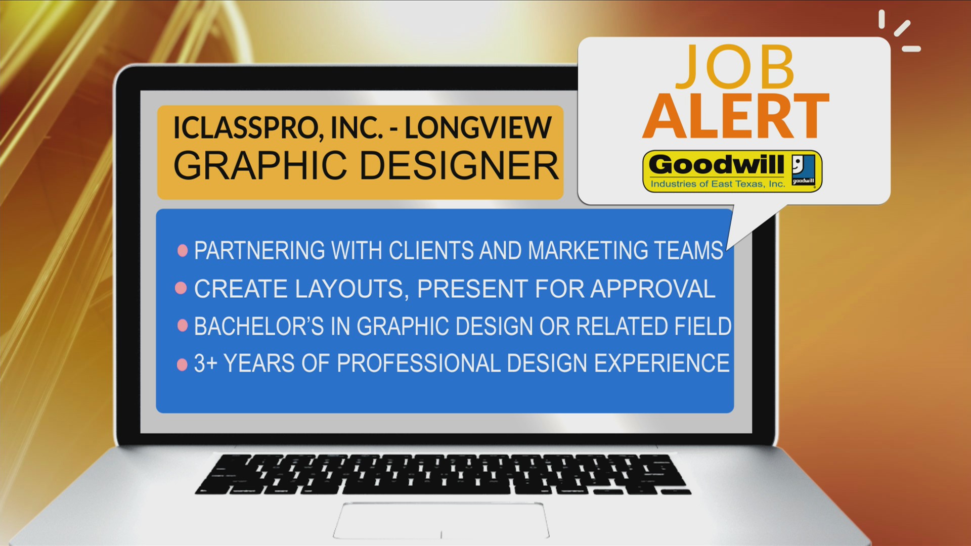 Job alert: iClassPro in Longview needs a graphic designer