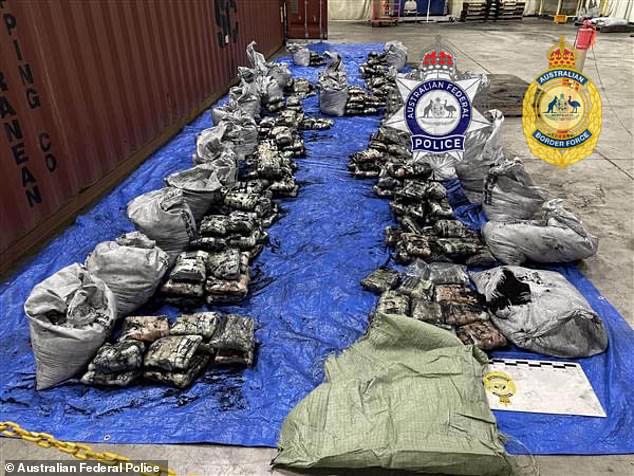 Australian Federal Police allegedly discovered anomalies in two shipping containers that had been sent from Ghana and arrived at Port Botany in April