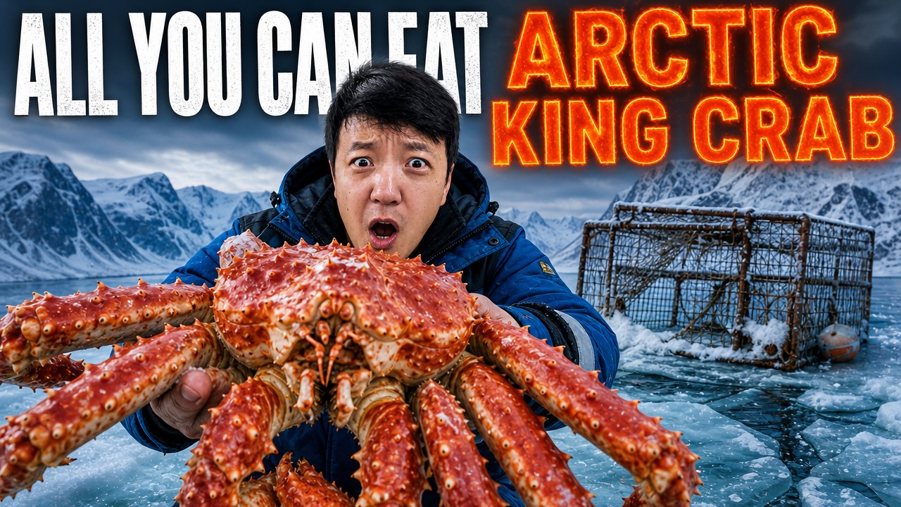 Catching & Eating ARCTIC KING CRAB Inside the ARCTIC CIRCLE in Kirkenes ...