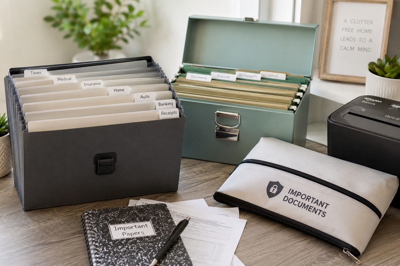 How to organize important papers without a filing cabinet