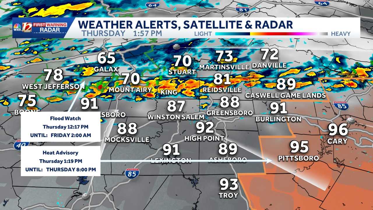Skies clear in the Piedmont Triad | Less humid air moving in this week