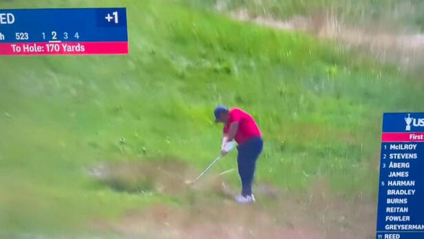 US Open 2026: Watch Patrick Reed hit an all-time hosel rocket