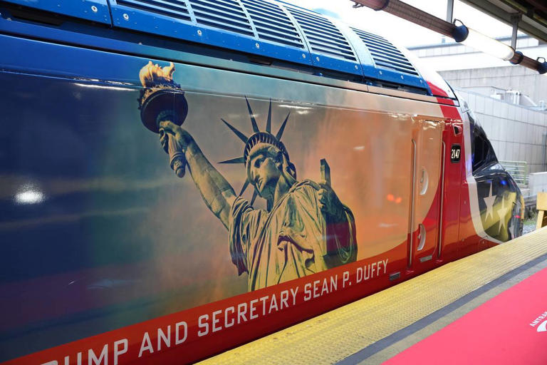 Check out Amtrak’s new high-speed train decked out in American colors