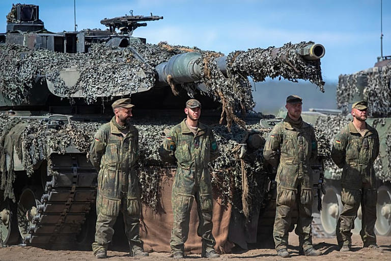 The 45th Armoured Brigade "Lithuania" is to secure NATO’s eastern flank with around 5,000 soldiers by the end of 2027. Copyright 2023 The Associated Press. All rights reserved.