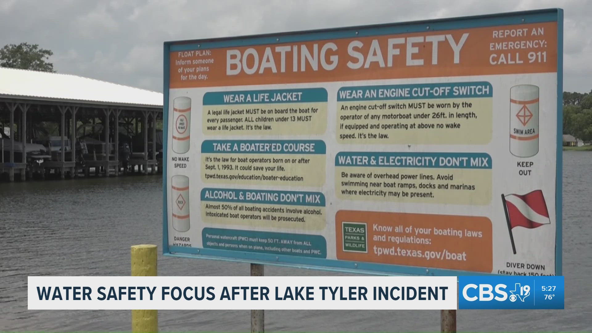 Possible Lake Tyler drowning raises summer water safety concerns
