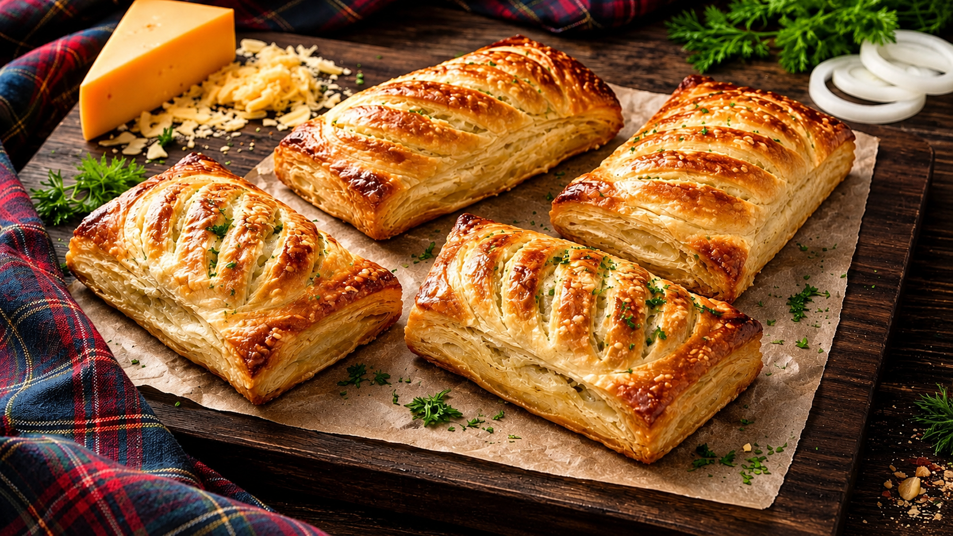 Shortcut to flaky melted cheese bakes