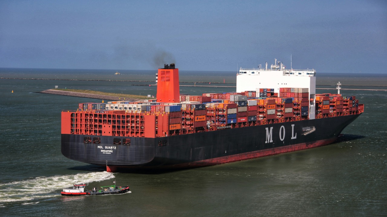 The largest container ships can stack more than 24,000 steel boxes at once