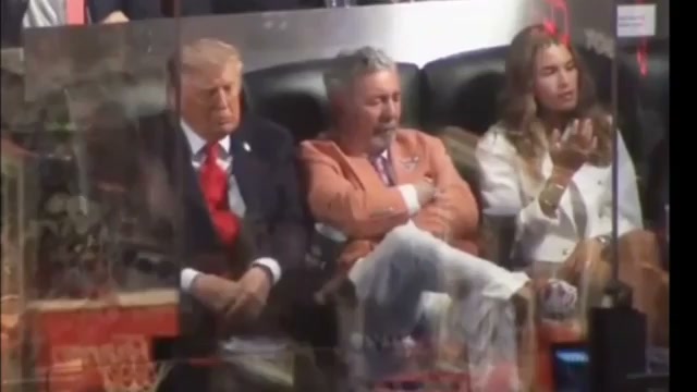 Trump caught 'sleeping' during NBA finals game