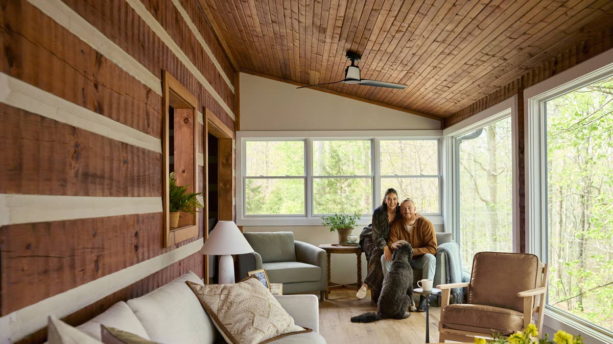 George and Claire Kittle share inside look into their Nashville log cabin