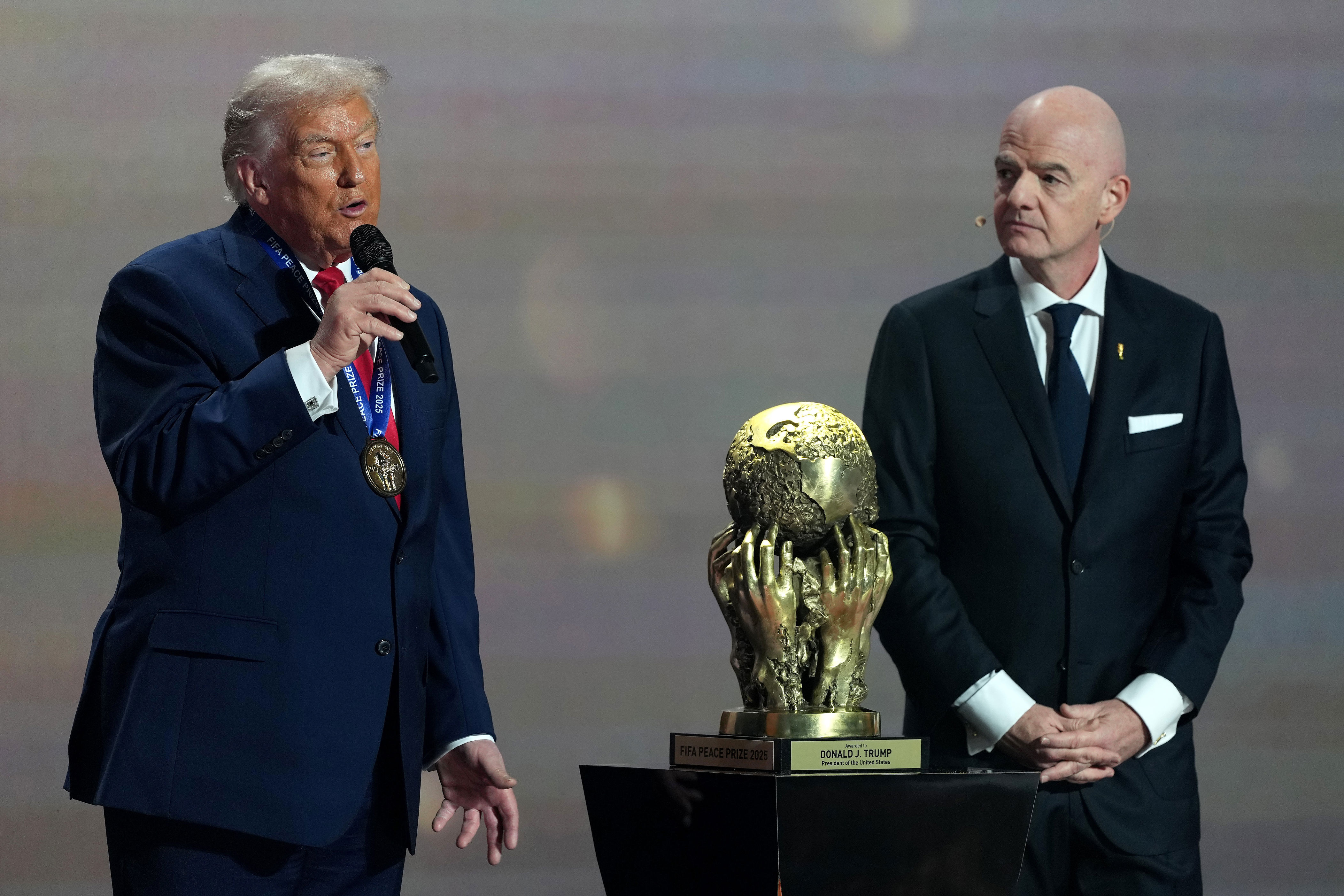 Trump called immigrants from Somalia ‘garbage’ just days before receiving the Fifa Peace Prize (Getty)