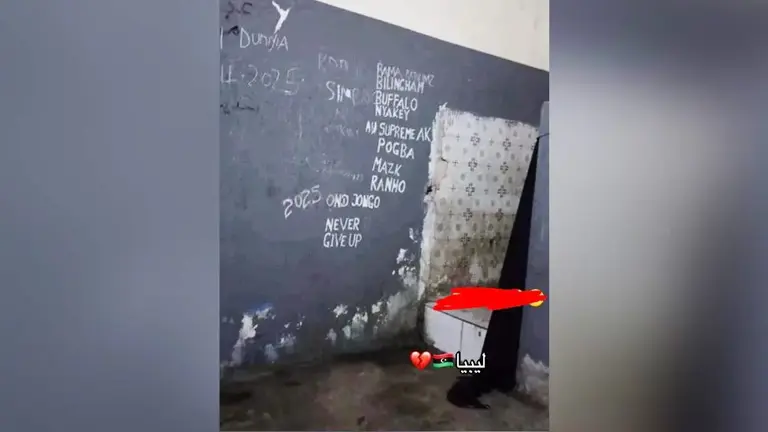 A social media post from one of the hostages shows the cell in which they say they were kept (Instagram)