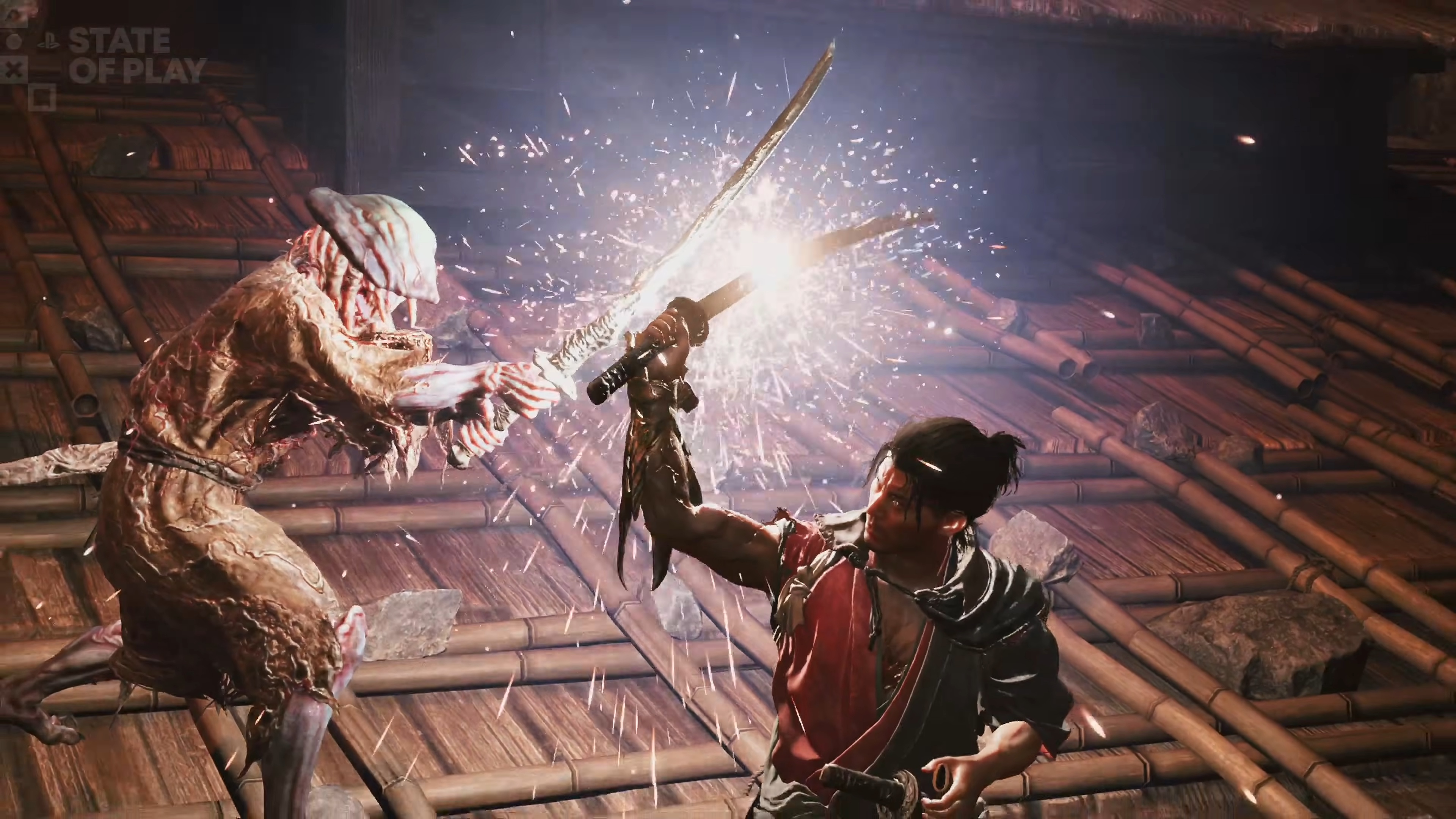 Onimusha way of the sword screenshot showing a parry