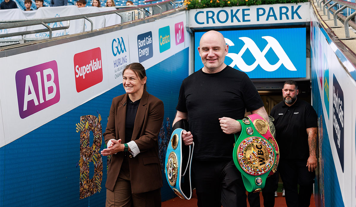 Katie Taylor meets veteran of Muhammad Ali’s iconic Croke Park showdown
