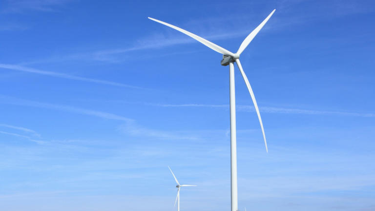 One large wind turbine can power roughly a thousand homes in steady wind