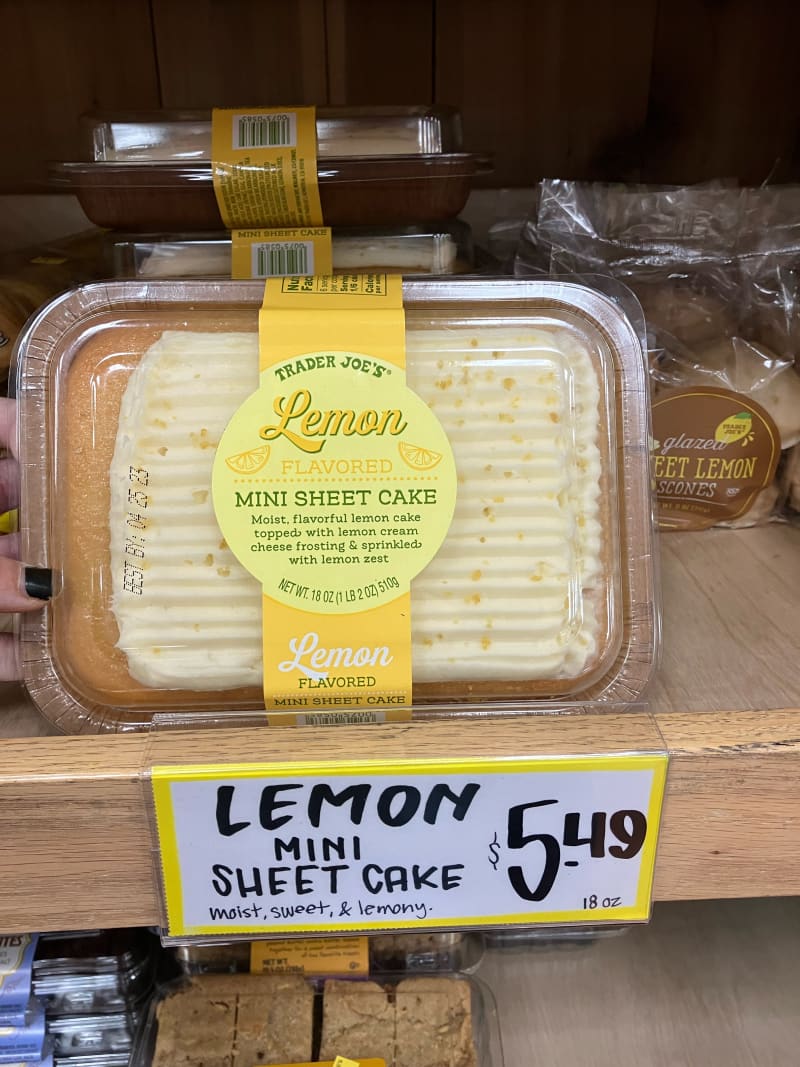 Trader Joe's Mini lemon sheet cake.