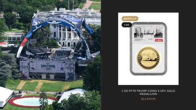 Trump-linked company unveils commemorative coins ahead of UFC event
