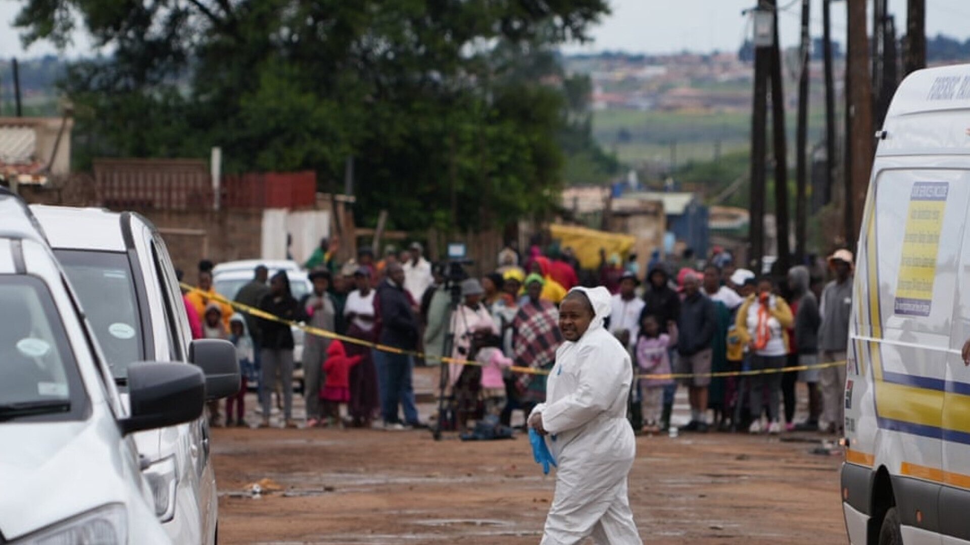 Hunt for suspects after 12 killed in mass shooting near Johannesburg