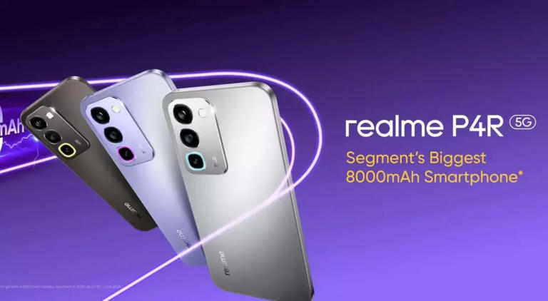 Realme P4R 5G launched in India with 8000mAh battery, 144Hz display ...