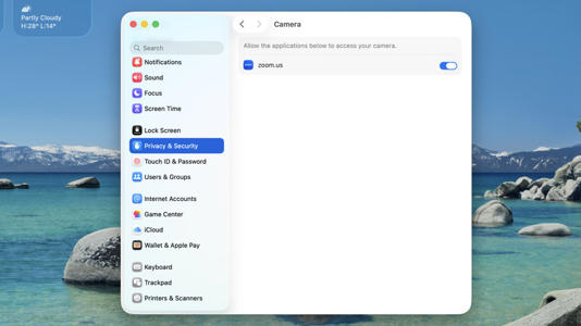 Seeing which apps have access to the camera on a Mac