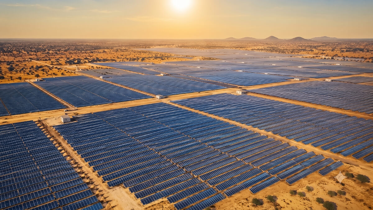 Which is the largest solar power plant in India?