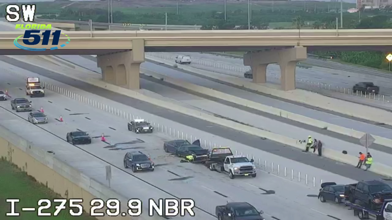 Road cleared after crash on I-275 entering Howard Frankland Bridge in ...
