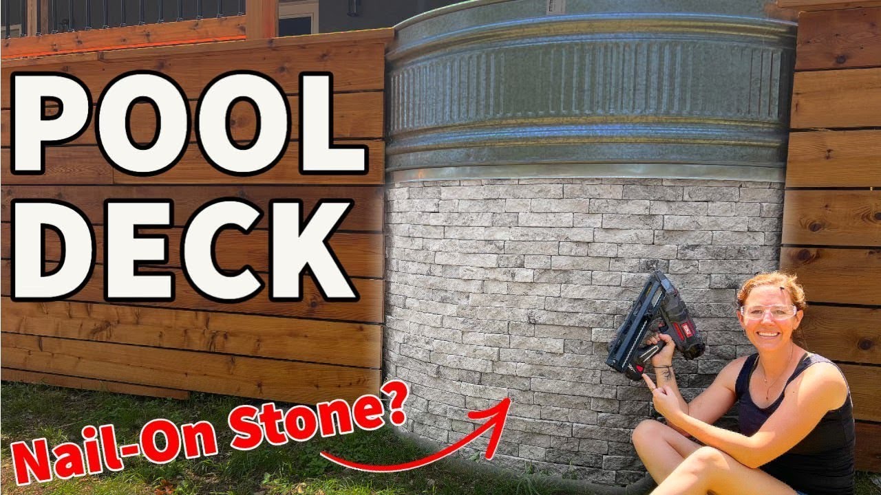 How to build a stone veneer above ground pool
