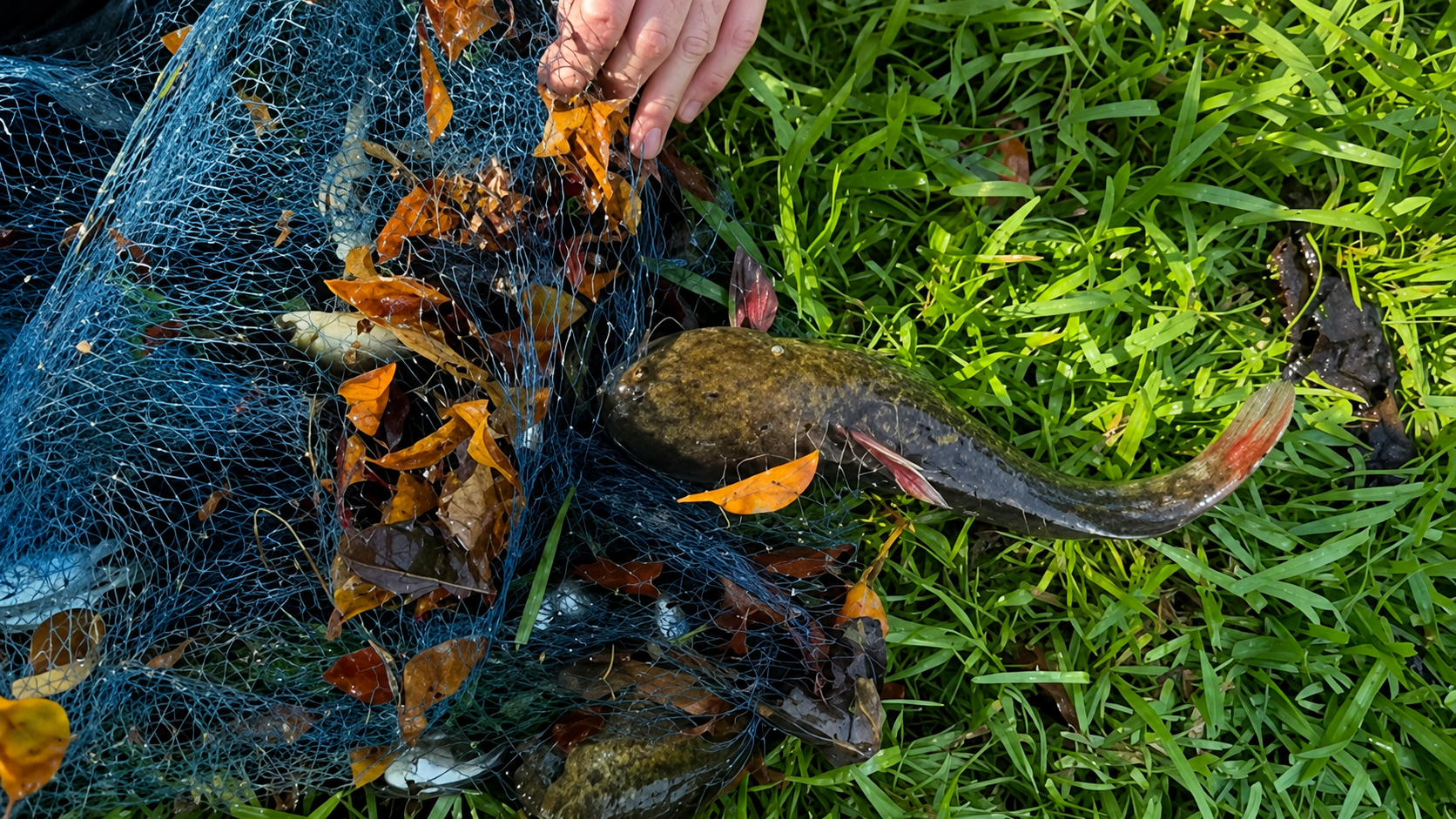 They thought it was just a pond until fish started attacking babies ...