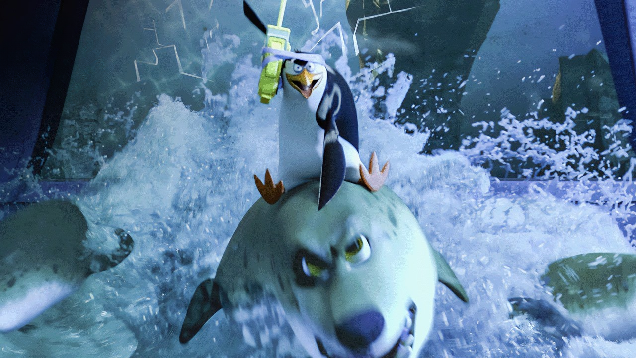 The penguins infiltrate the Shanghai Aquarium (full scene) | Penguins ...