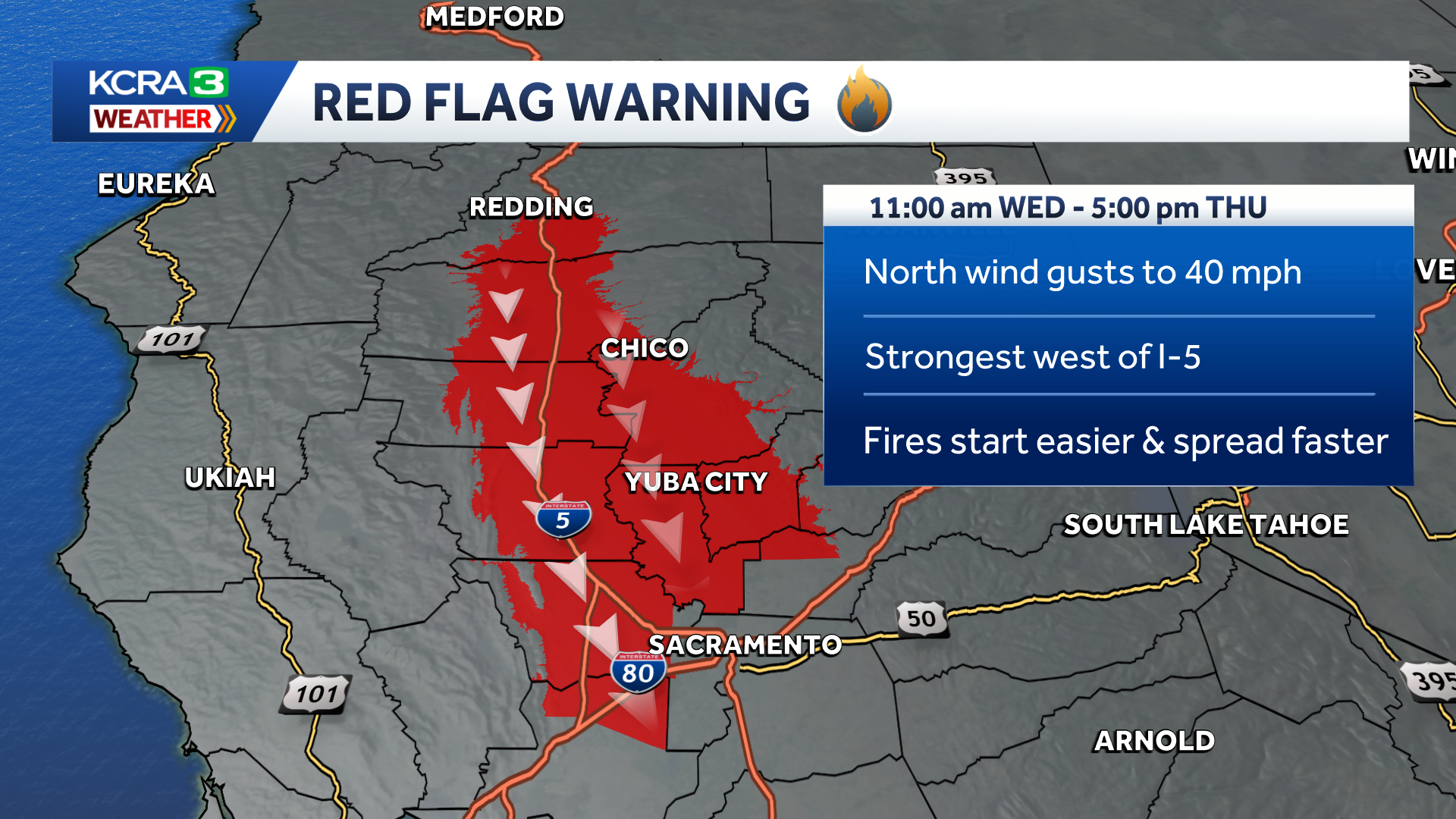 NorCal forecast: Impact days Wednesday through Saturday over fire risk ...
