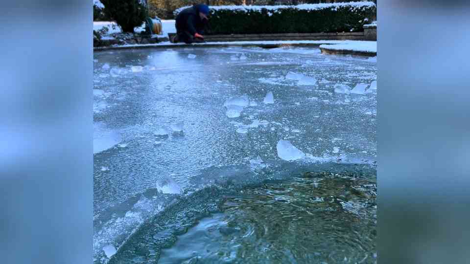This pool froze solid - and nobody was ready for what happened next