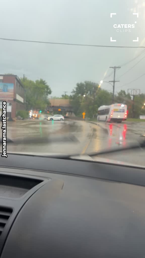 Drivers left stranded after floodwaters swallow roadway