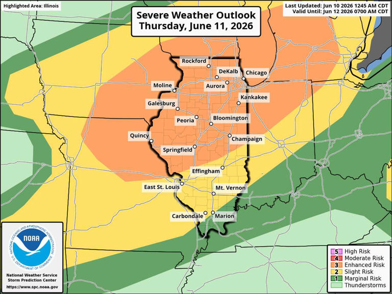 Severe weather threats coming into focus for Illinois with multiple ...