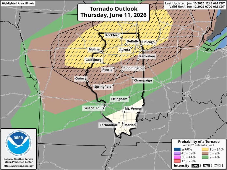 Severe weather threats coming into focus for Illinois with multiple ...
