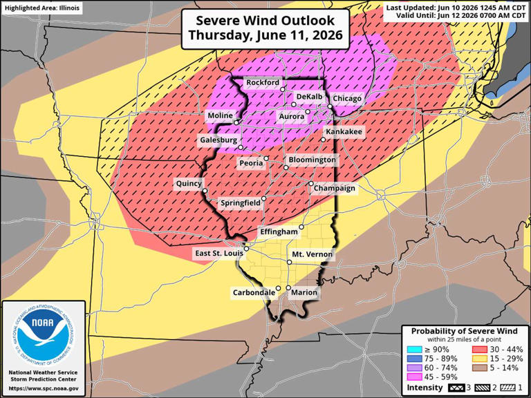 Severe weather threats coming into focus for Illinois with multiple ...